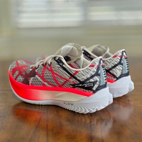Under Armour Flow Velociti Elite 2 Running Shoes Men's 9.5 Grey Red 3027205-301 - Picture 6 of 14